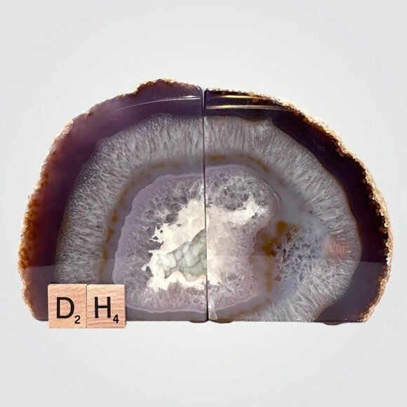 Crystal Bookends, Agate, Geode Center, Natural Home, Crystal Lover, 3+ lbs. (DH) - Picture 7 of 9